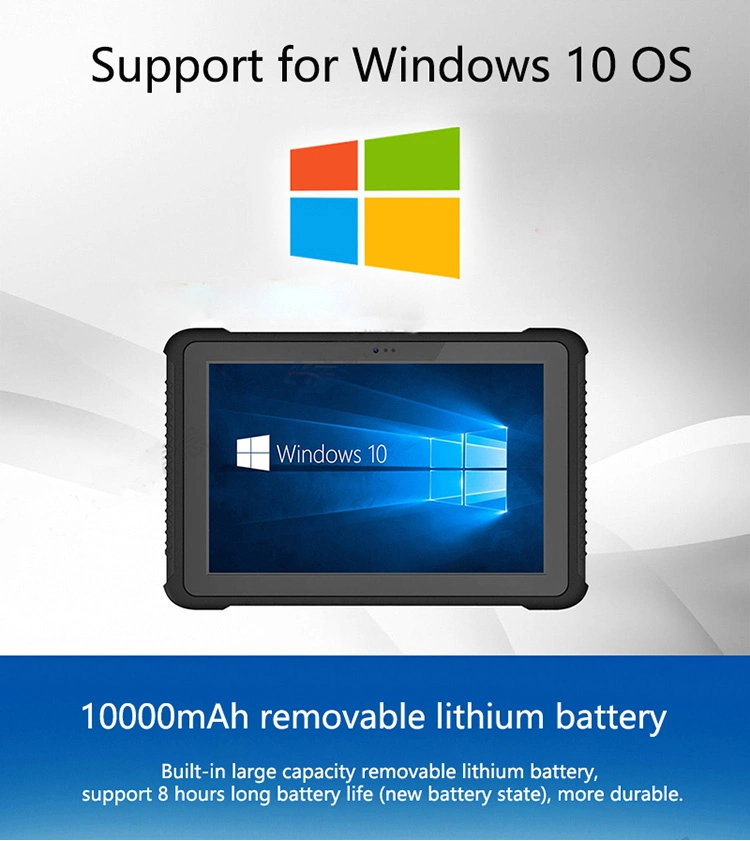 Win 10 PRO Operating System Tablet Computer for Industrial Vehicle: 10.1 Inch Rugged