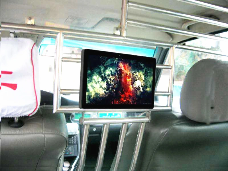 Android Infrared Touch Screen Monitor Taxi Headrest Advertising Bus LCD Screen Advertising 10.1 Inch WiFi Bus LCD LCD Digital Signage