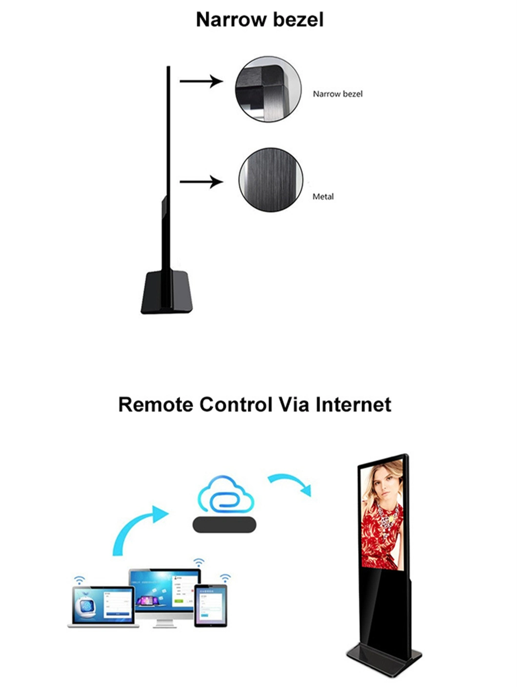 43" LED Display Screen Kiosk All in One PC Multi Screen Advertising Display Advertising Screen New Digital Signage Solutions 43 Inch Kiosk