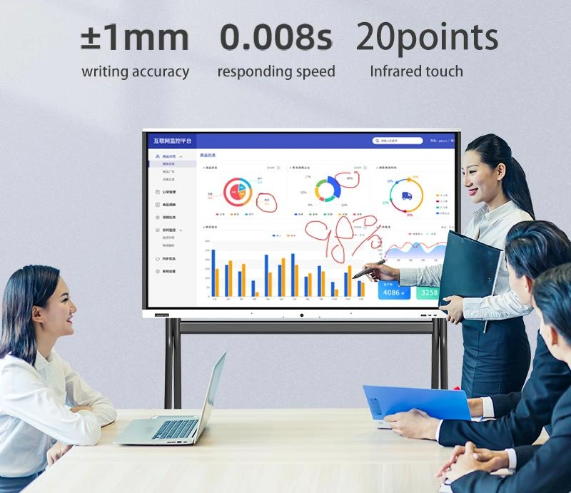 65 Inch 4K Resolution OPS Dual System Smart Board for School Education Equipment