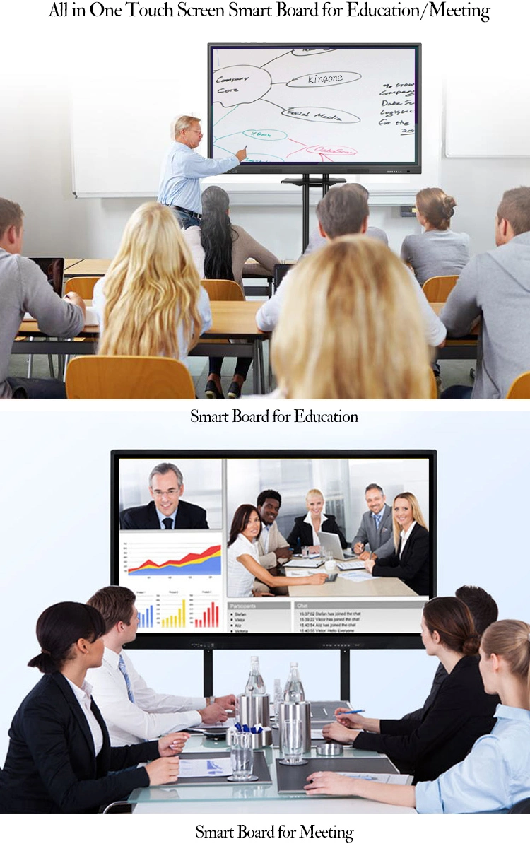 High Quality Electric Nano Blackboard LED Touch Screen Writing Smart Board Interactive Whiteboard