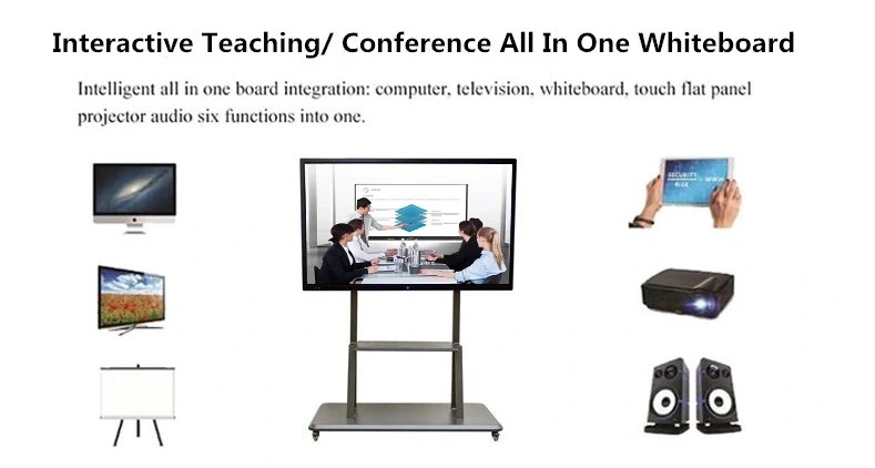 E-Fluence 75 Inch Dual Whiteboard LCD Interactive Smart Board Touch for Class Rooms