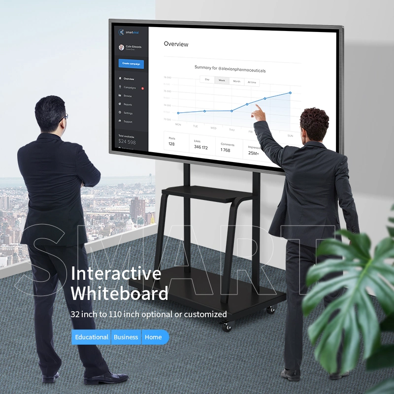 Dual OS Android / X86 All-in-One Panel PC Education Interactive Digital Smart Touch Screen White Board 86 Inch