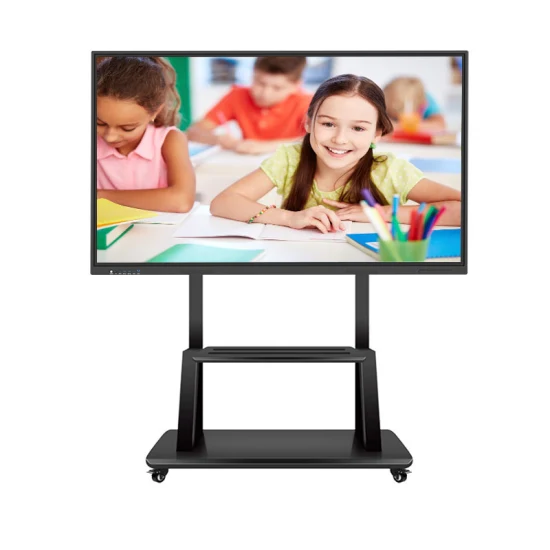 Kundenspezifischer Ultra HD 75-Zoll-Whiteboard-Hersteller OPS All-in-One-IR-Multi-Touchscreen 4K-Smartboard, interaktiver Flachbildschirm für Schule und Videokonferenzen