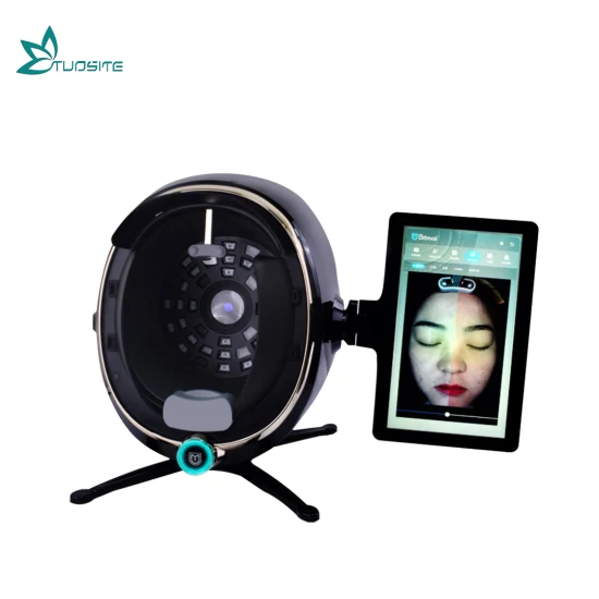 3D-Hautdetektor 8-Spektrum-Digital-Tiefgesichtshaut-Feuchtigkeitsanalysescanner Medizinische Geräte