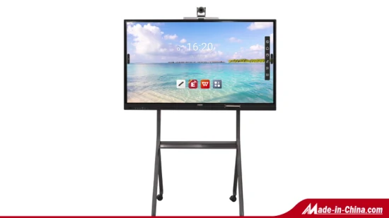 4K 86-Zoll-Klassenzimmer-Digital-Smartboard-Preis mit integrierter Kamera und interaktivem Mikrofon-Flachbildschirm für den Unterricht