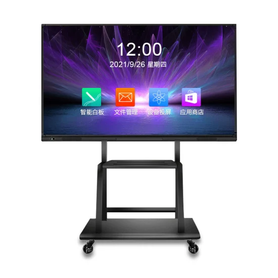 Hochwertiges 55 ~ 110 Zoll 4K Android Windows Dual System Interaktives Whiteboard mit Kameramikrofon für Schule und Videokonferenzen